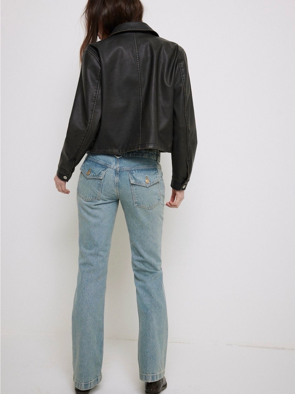 Free People Flora Low Rise Bootcut Jeans We The Free Light Blue Kismet - Picture 4 of 8